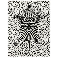 TEPPICH modern Flachgewebe ZEBRINE Schwarz 160 x 230 cm - Schwarz, Textil (160/230cm) - Novatrend