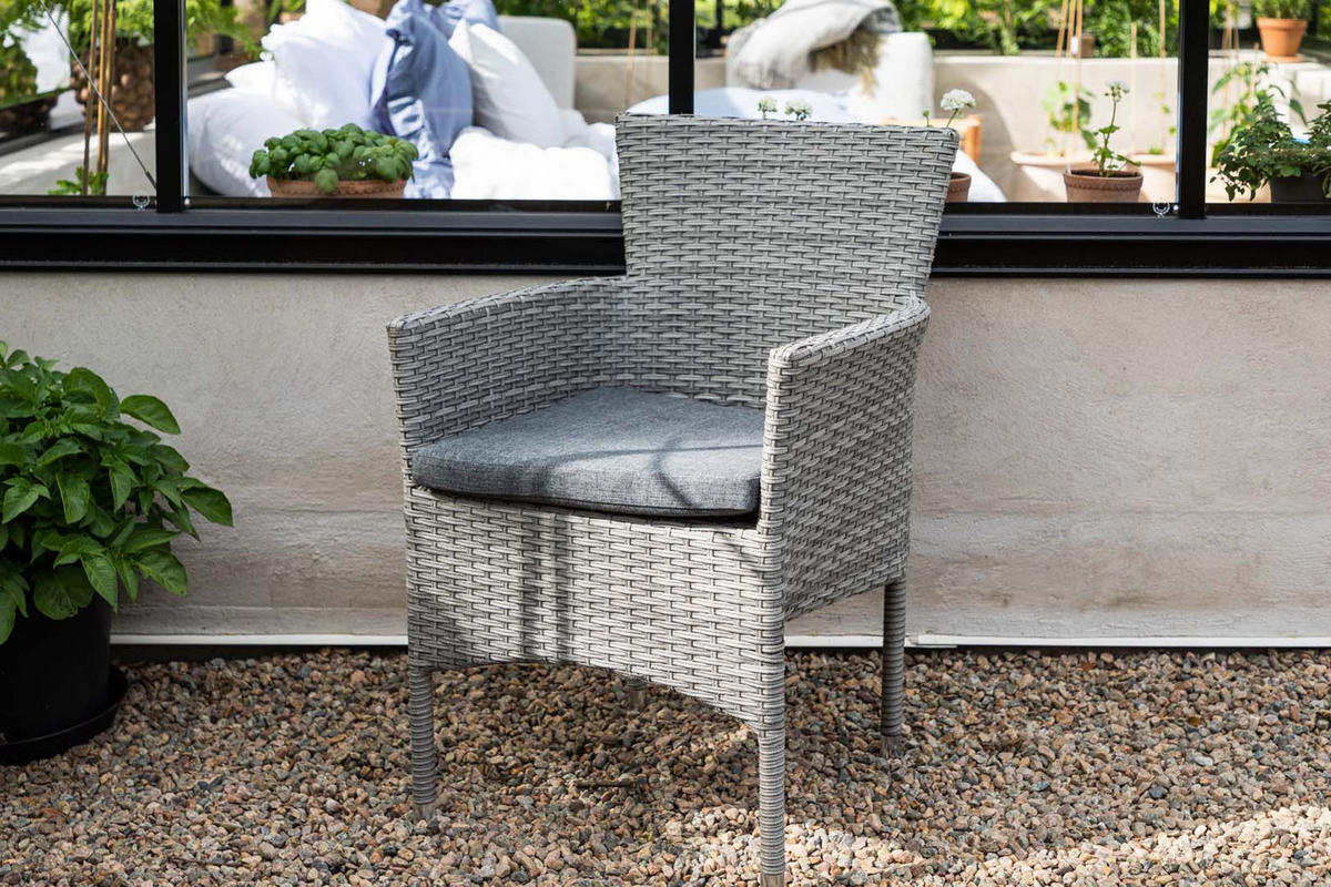 GARTENSTUHL grau - Grau, Holzwerkstoff (58/86/60cm) - ebuy24