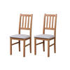STUHL Bos 4 (2er Set) - Hellbraun/Cappuccino, Holz (43/94/40cm) - Leaf Design