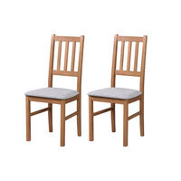 STUHL Bos 4 (2er Set) - Hellbraun/Cappuccino, Holz (43/94/40cm) - Leaf Design