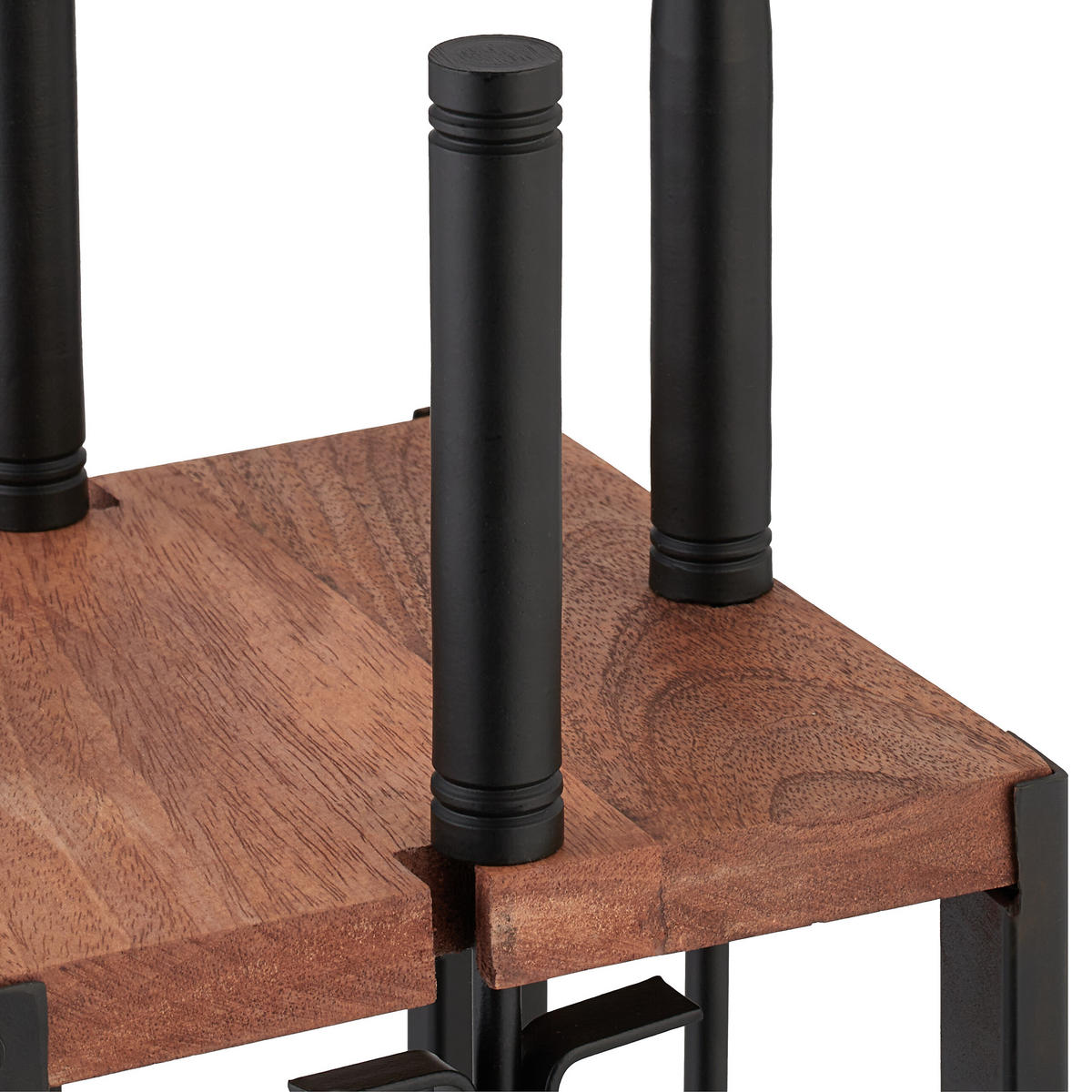 5-TLG.KAMINBESTECK-SET - Schwarz, Holz/Metall (20/78/20cm) - Relaxdays