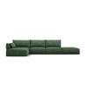 ECKSOFA links Kaelle aus Chenille-Stoff flaschengrün 5 Sitzplätze - Dunkelgrün, Textil (171/364cm) - Micadoni