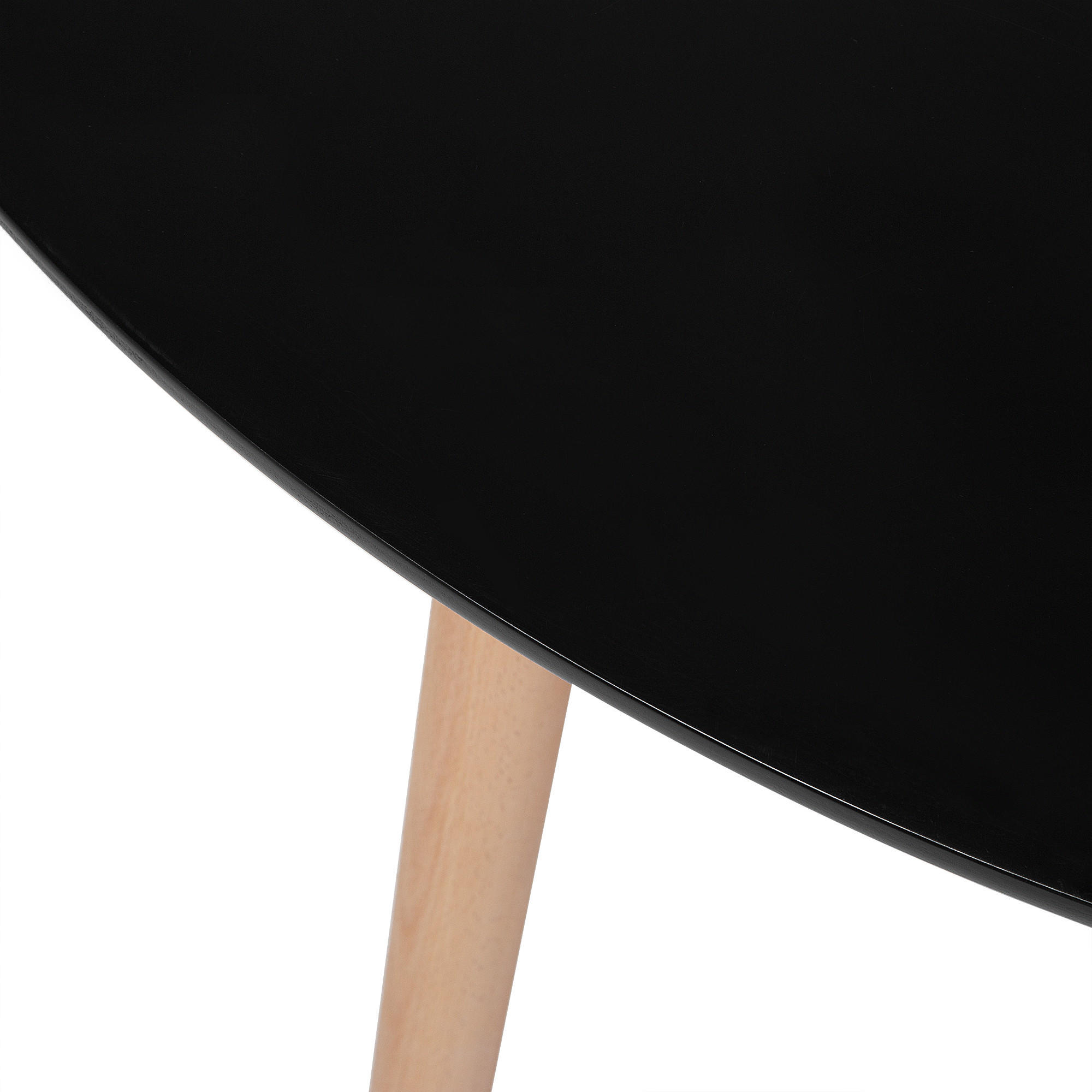 ESSTISCH 120/120/74 cm Schwarz, Hellbraun Rund Bovio - Schwarz, Holzwerkstoff (120/120/74cm) - Beliani