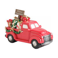 DEKOFIGUR Giftcar, Rot, 14 x 10 x 22 cm, Dekorative Weihnachtsdeko - Rot, Kunststoff (10/14/22cm) - home&you