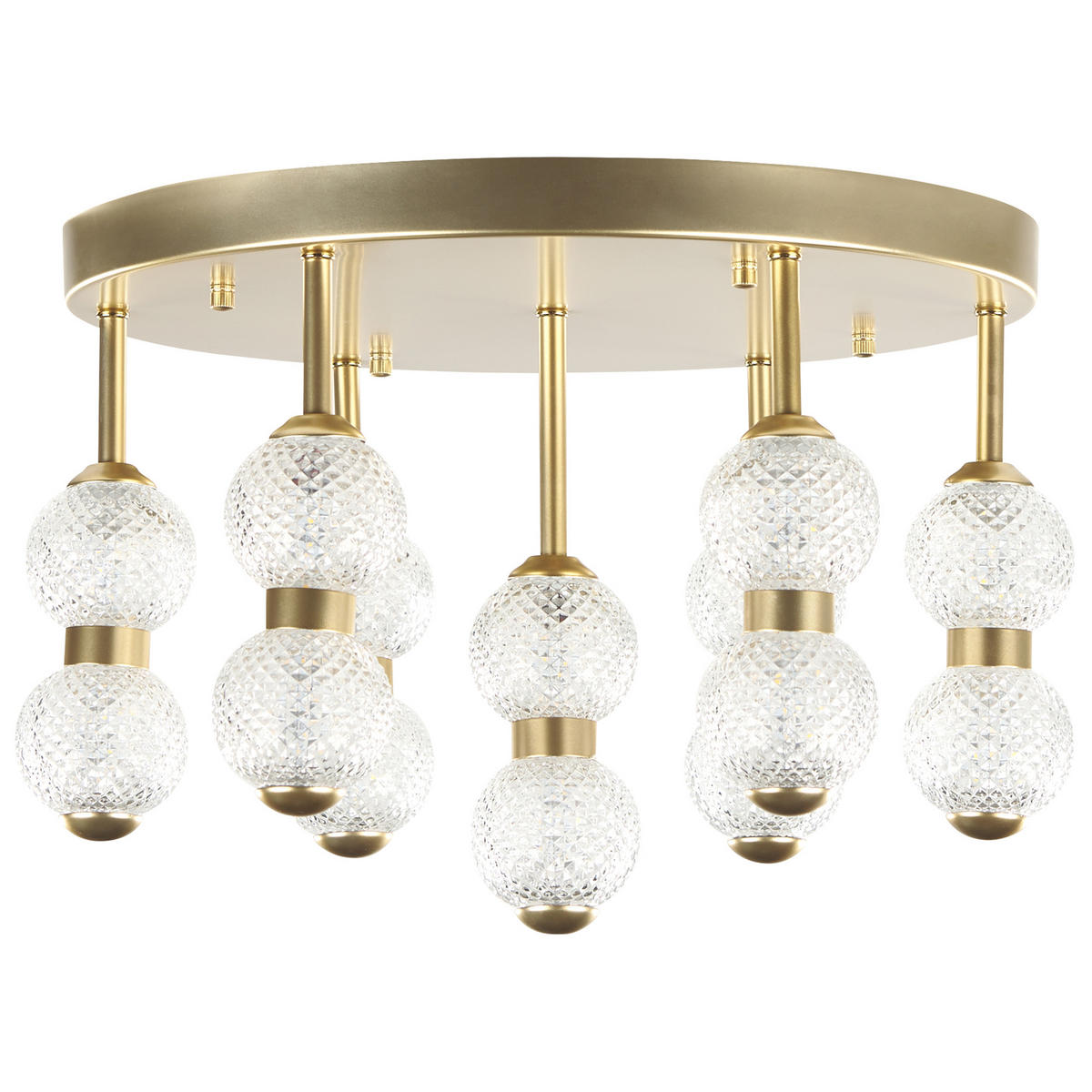 DECKENLEUCHTE Yowaka 40/40/26 cm - Goldfarben, Metall (40/40/26cm) - Beliani