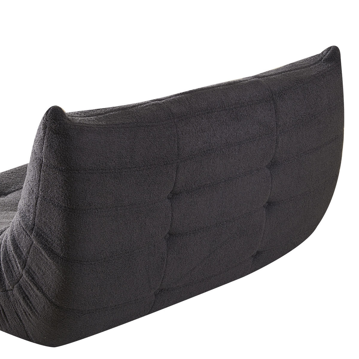 SITZSACK 2-Sitzer Stoff Grau, 149 × 114 × 82 cm, gepolstert, breite Sitzfläche - Grau, Textil (149/82/114cm) - WISHDOR