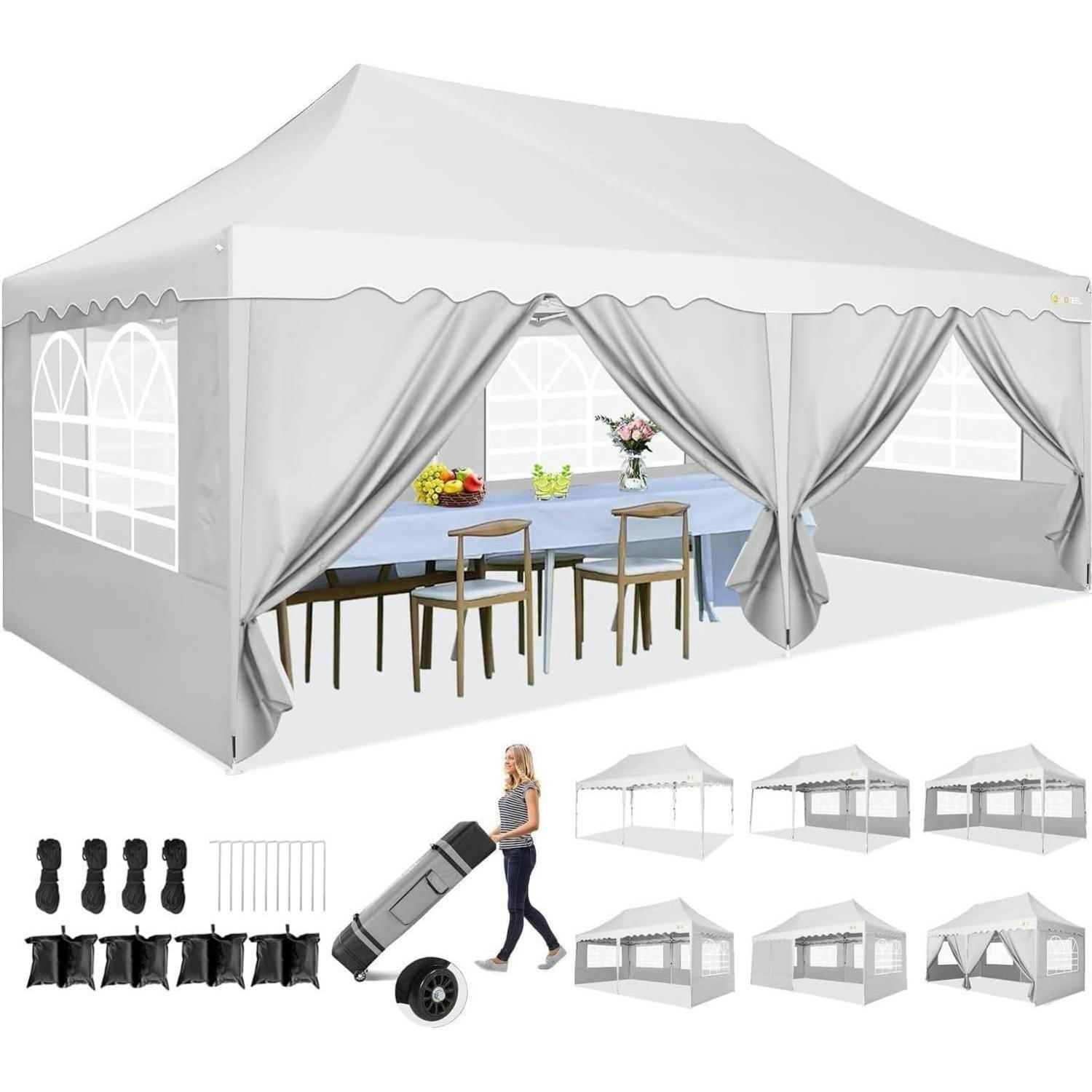 XXXLutz Faltpavillon Weiß 600x315x300 cm