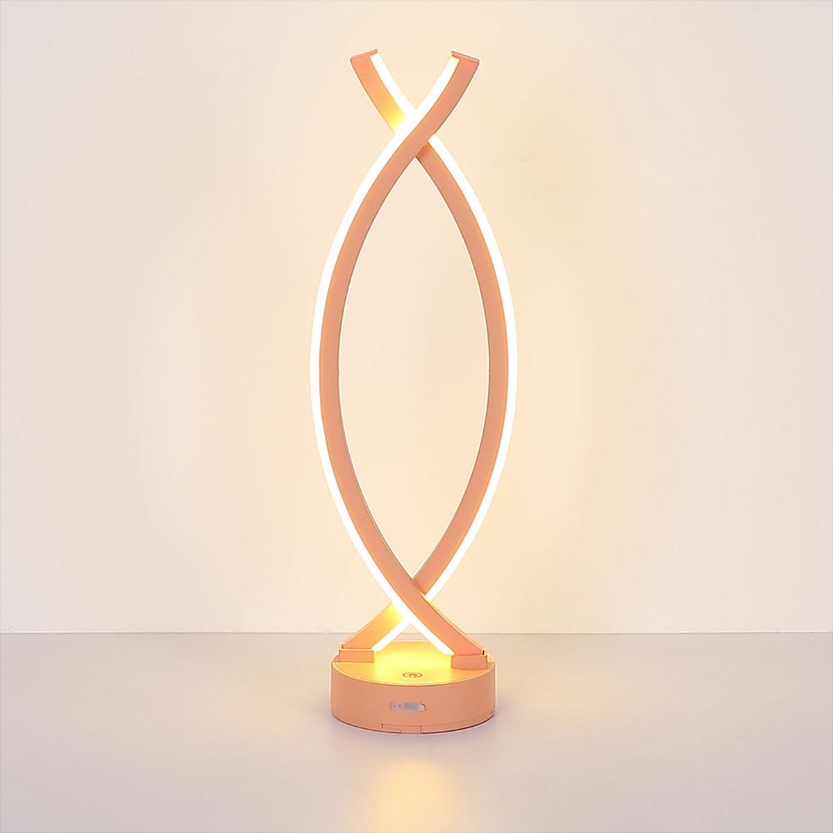 LED TISCHLEUCHTE Opal Pfirsichfarben - Orange, Kunststoff (12.5/10/41cm) - Globo Lighting