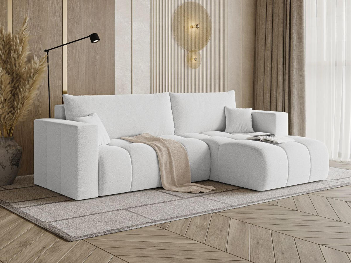 ECKSOFA Neva Weiß - Weiß, Holz/Textil (280/170cm) - Graingold