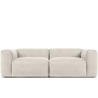 2,5-SITZER-MODULSOFA BUFFO mit extrem weicher und bequemer Sitzfläche, Kordstoff, cremefarben - Creme, Textil (250/73/96cm) - KONSIMO®