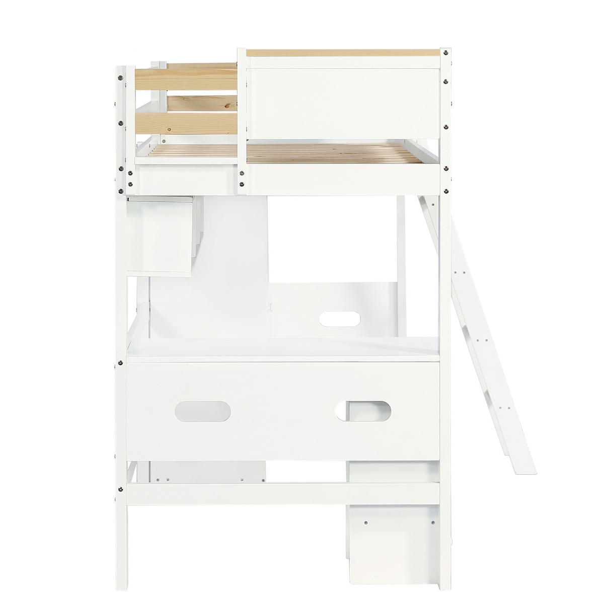 HOCHBETT 90/200 cm Weiß, Natur - Ahornfarben/Weiß, Holz/Holzwerkstoff - Raumix