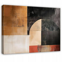 LEINWANDBILD Abstrakt Art Deco Modern 100x70 - Multicolor, Holzwerkstoff (100/70cm) - Wallarena