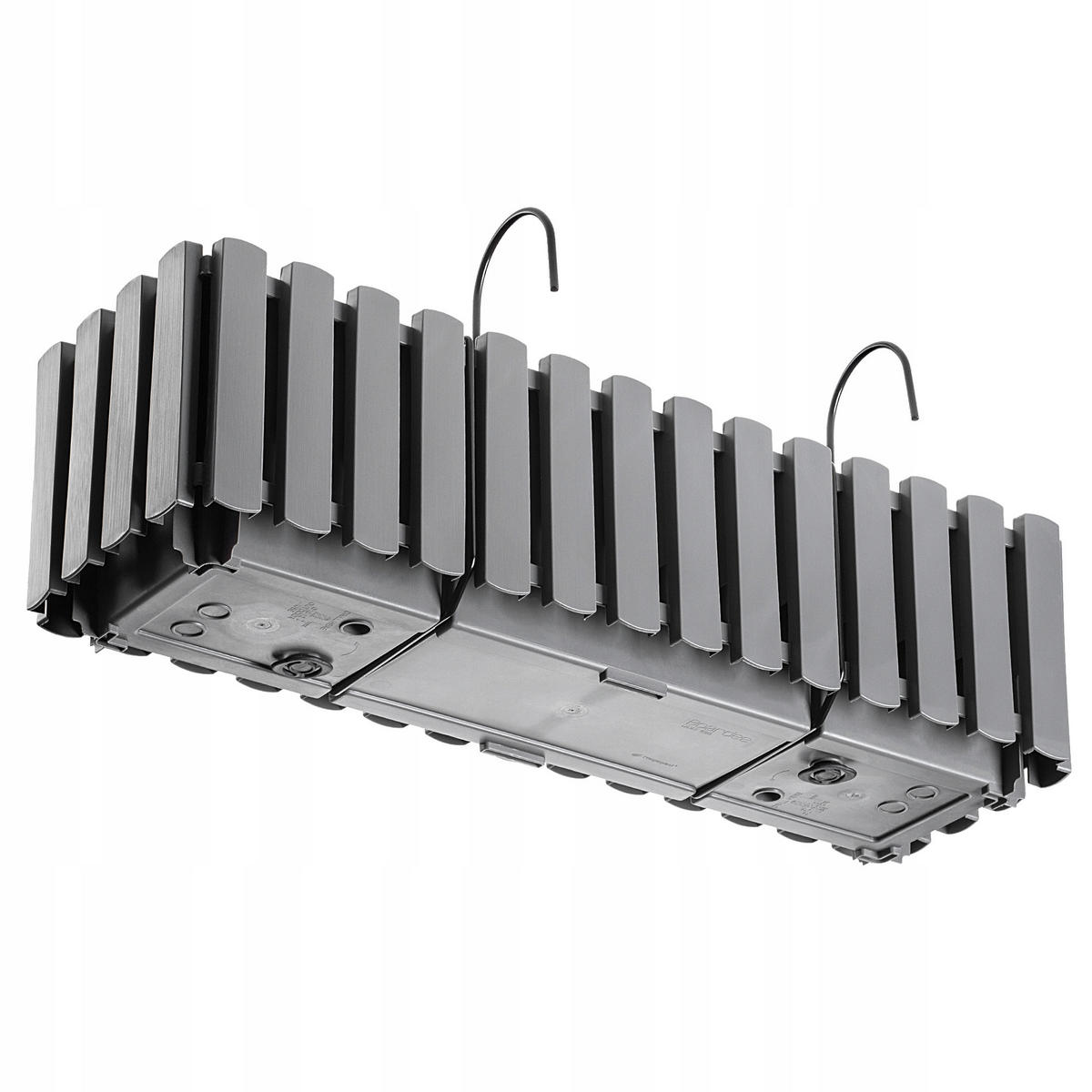 BALKONKASTEN mit Griffen und Bewässerungssystem, 60 cm, grau - Grau, Kunststoff (18/58cm) - KADAX