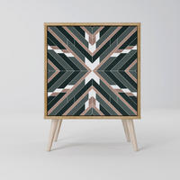 SIDEBOARD DIMENSION DELIGHTS, Eichefarben, 57,5x42x77,5 cm, Schräge Buchenholzfüße - Eichefarben/Buchefarben, Holzwerkstoff/Buchenholz (57.5/77.5/42cm) - SpaceRebels
