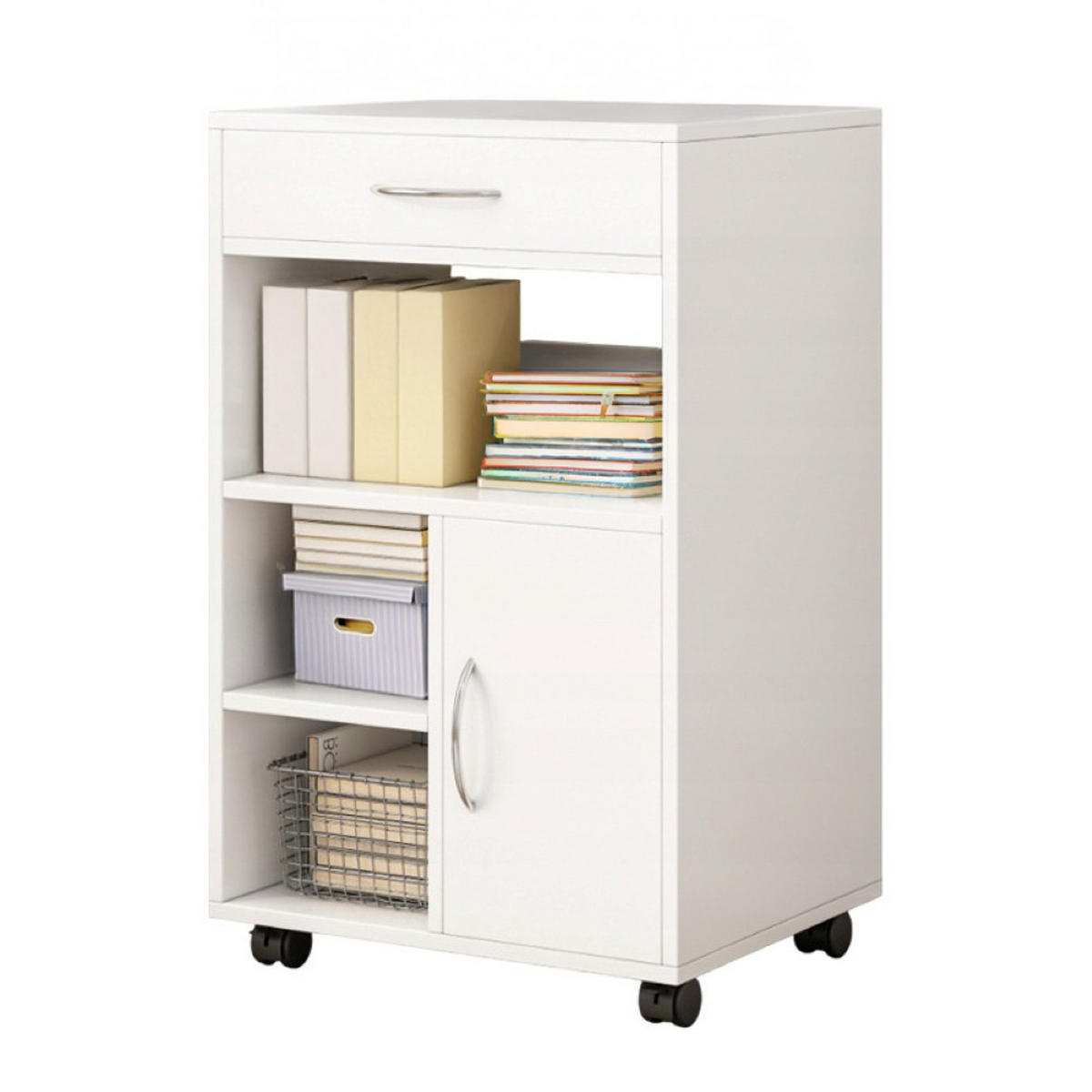 SCHRANK weiß 50/40/75 cm - Weiß, Holzwerkstoff (50/75/40cm)