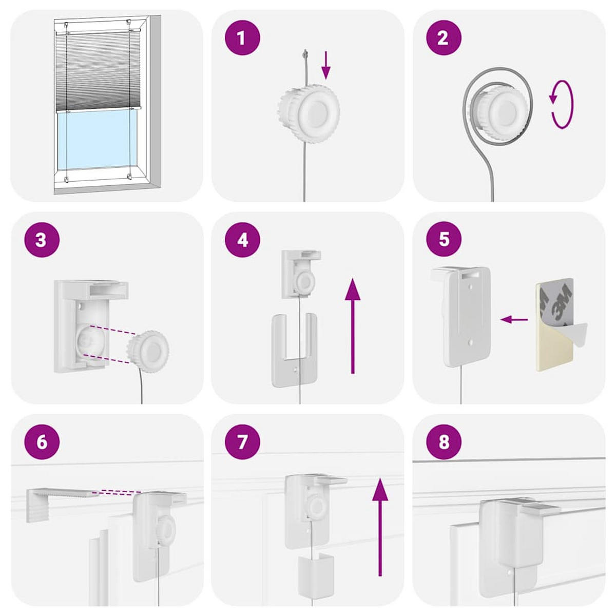 PLISSEE 80/150 cm Stoffbreite 79,4 cm aus Polyester Hellgrau - Hellgrau, Textil (80/150cm) - vidaXL