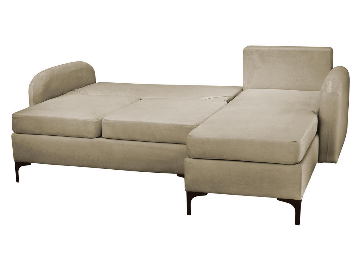 ECKSOFA Venice, Seite: Links - Blau/Schwarz, Holz/Textil (225/172cm) - MIRJAN24