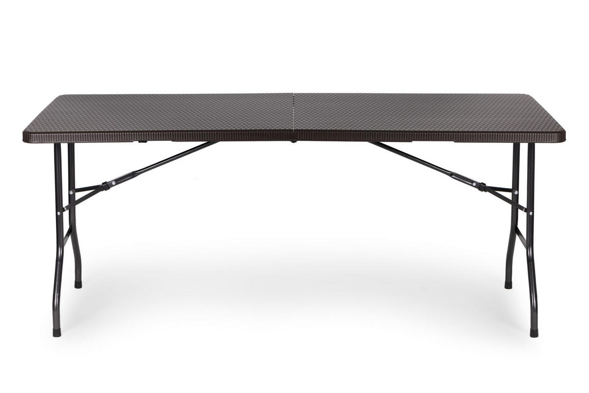 GARTENTISCH klappbar 180 x 75 cm - Dunkelbraun, Kunststoff (180/75/74cm) - Mat-Haus