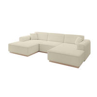 WOHNLANDSCHAFT IREA-U1 - 303x171x83 cm Beige - Champagner/Creme, Holzwerkstoff/Textil (303/83/171cm) - ALTDECOR