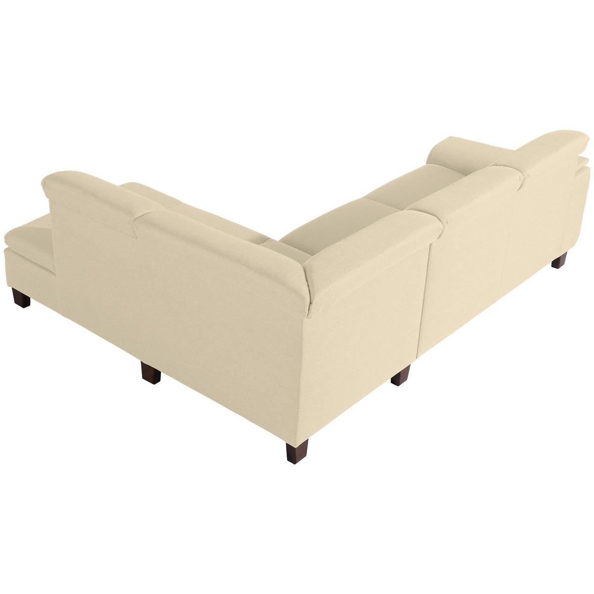 ECKSOFA mit Ottomane rechts Kaylil Flachgewebe beige - Beige, Kunststoff (187/247cm) - 58aufmkessel
