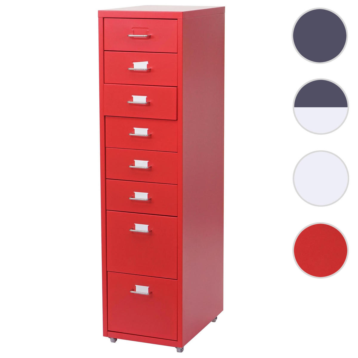 ROLLCONTAINER Rot - Rot, Metall (28/110/41cm) - MCW