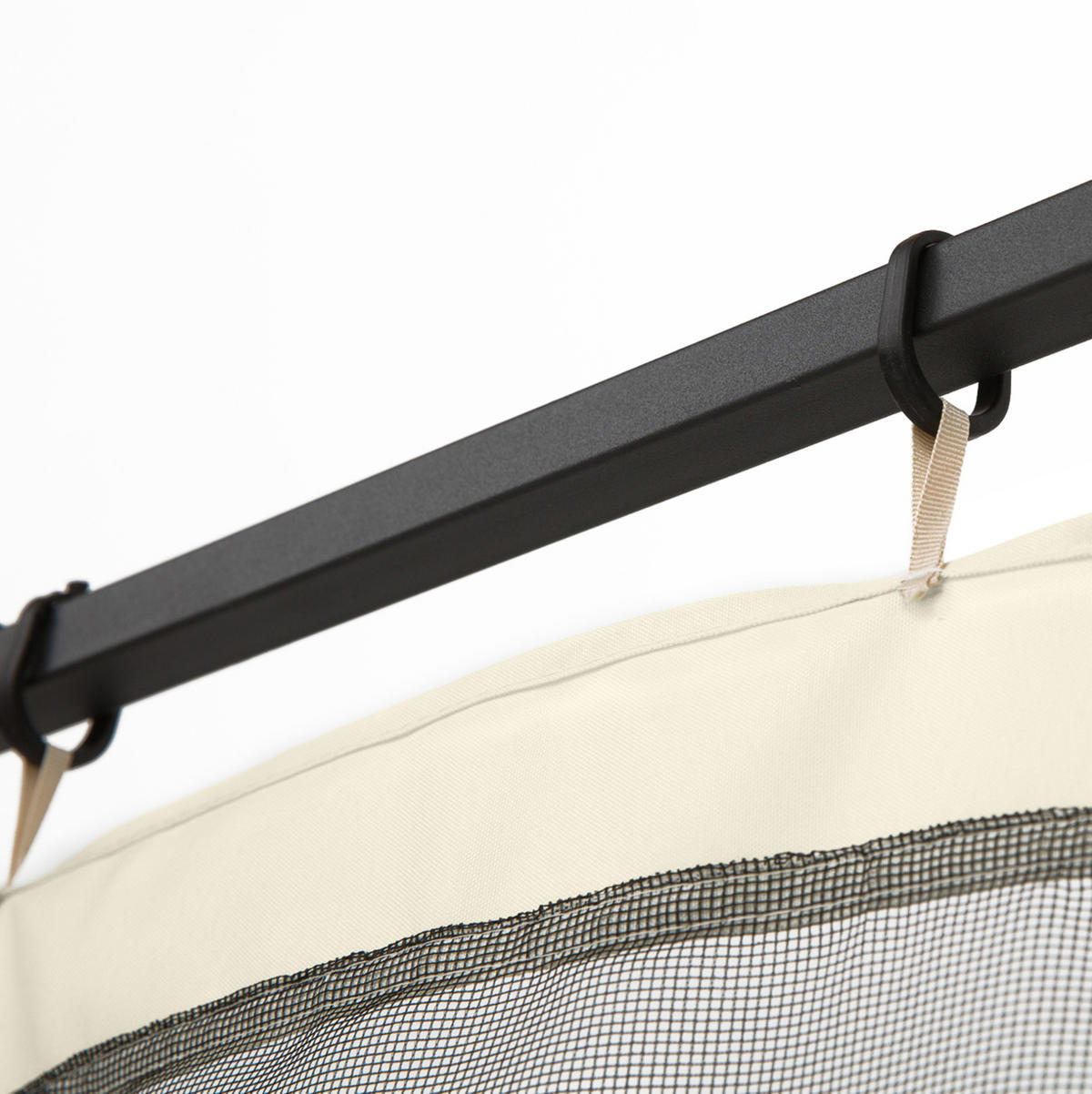 MOSKITONETZ für Pavillon 300/400 cm mit Reißverschluss und Nylon-Mesh-Insektenschutz, Schwarz - Schwarz, Textil (207/1/352cm) - Redom