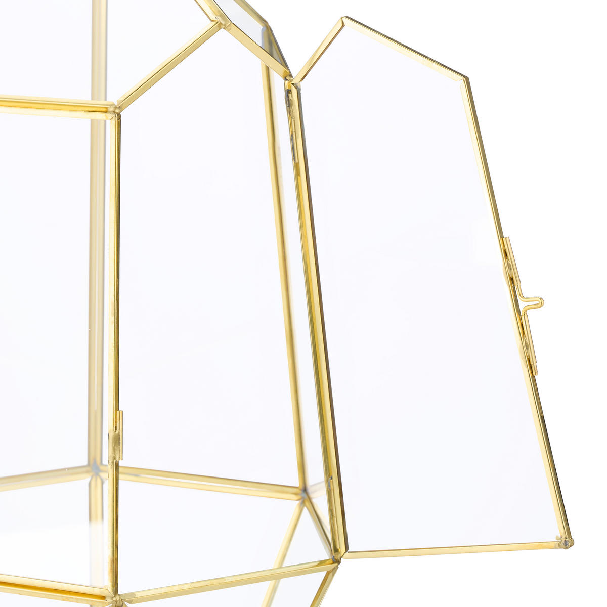 PFLANZENTERRARIUM - Transparent, Glas/Metall (18/26/15cm) - Relaxdays