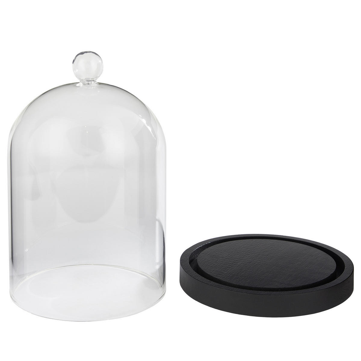GLASGLOCKE FÜR DUFTKERZEN Dome - Schwarz, Glas (15/20/15cm) - Butlers