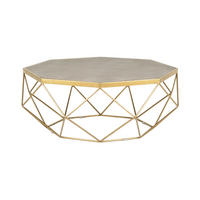 COUCHTISCH GLAMOUR Gold 106x106x40 cm - Goldfarben, Metall (106/106/40cm) - FURNLUX