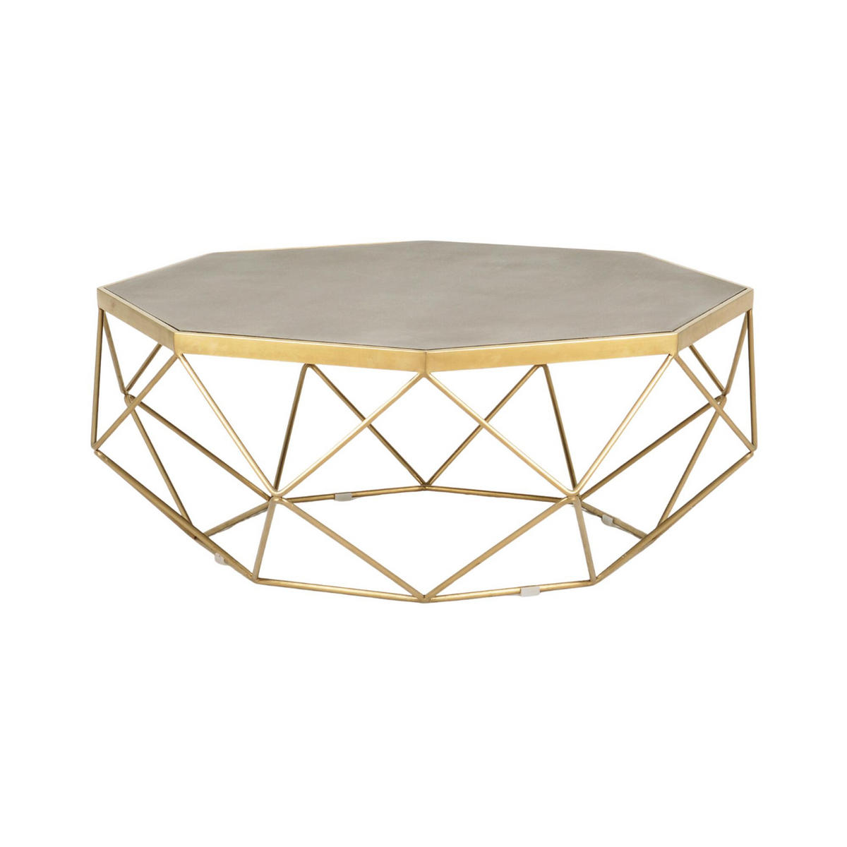 COUCHTISCH GLAMOUR Gold 106x106x40 cm - Goldfarben, Metall (106/106/40cm) - FURNLUX