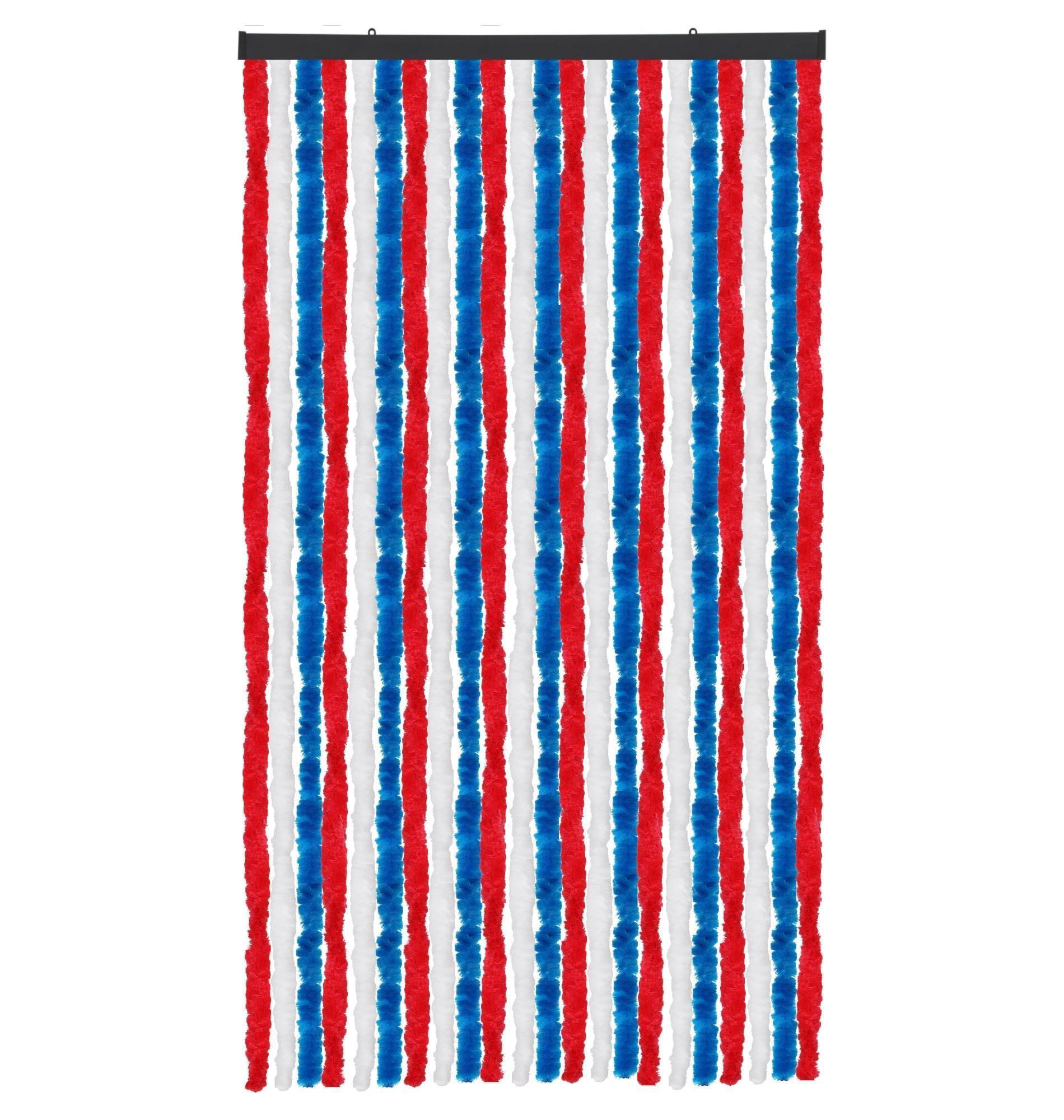 FLAUSCHVORHANG (90x220 cm) Türvorhang in "Rot-Weiß-Blau" - Rot, Kunststoff (90/2/220cm) - Arsvita