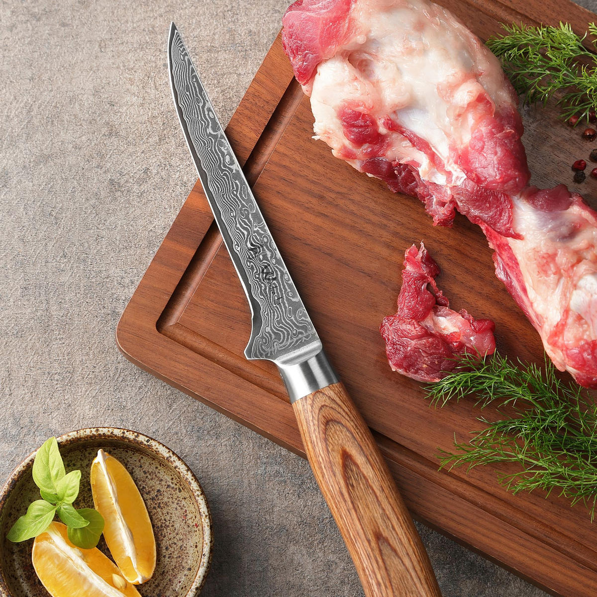 AUSBEINMESSER 14 cm - Braun, Holz/Metall (29cm) - Wakoli