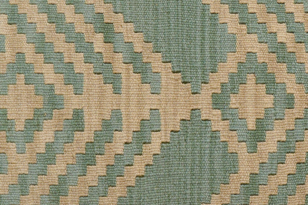 KELIM-LÄUFER handgewebt Gashgai Grün 190/57 cm Schurwolle - Grün, Textil (57/190cm) - Looma
