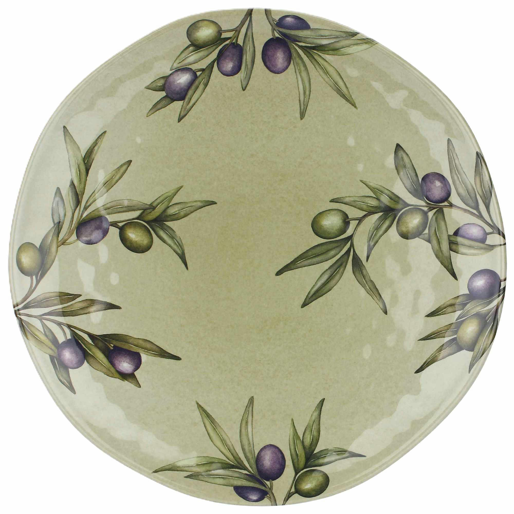 SERVIERTELLER Ø 42 cm Olive - Currygelb, Kunststoff (21/2/21cm) - Rose & Tulipani