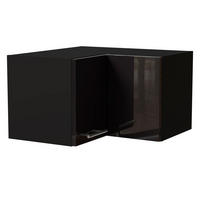 ECKHÄNGESCHRANK Essen W12/60/36 Schwarz Hochglanz / Schwarz Matt 60 / 60 / 36cm - Schwarz Hochglanz/Schwarz, Holz/Holzwerkstoff (60/36/60cm) - Feldmann-Wohnen