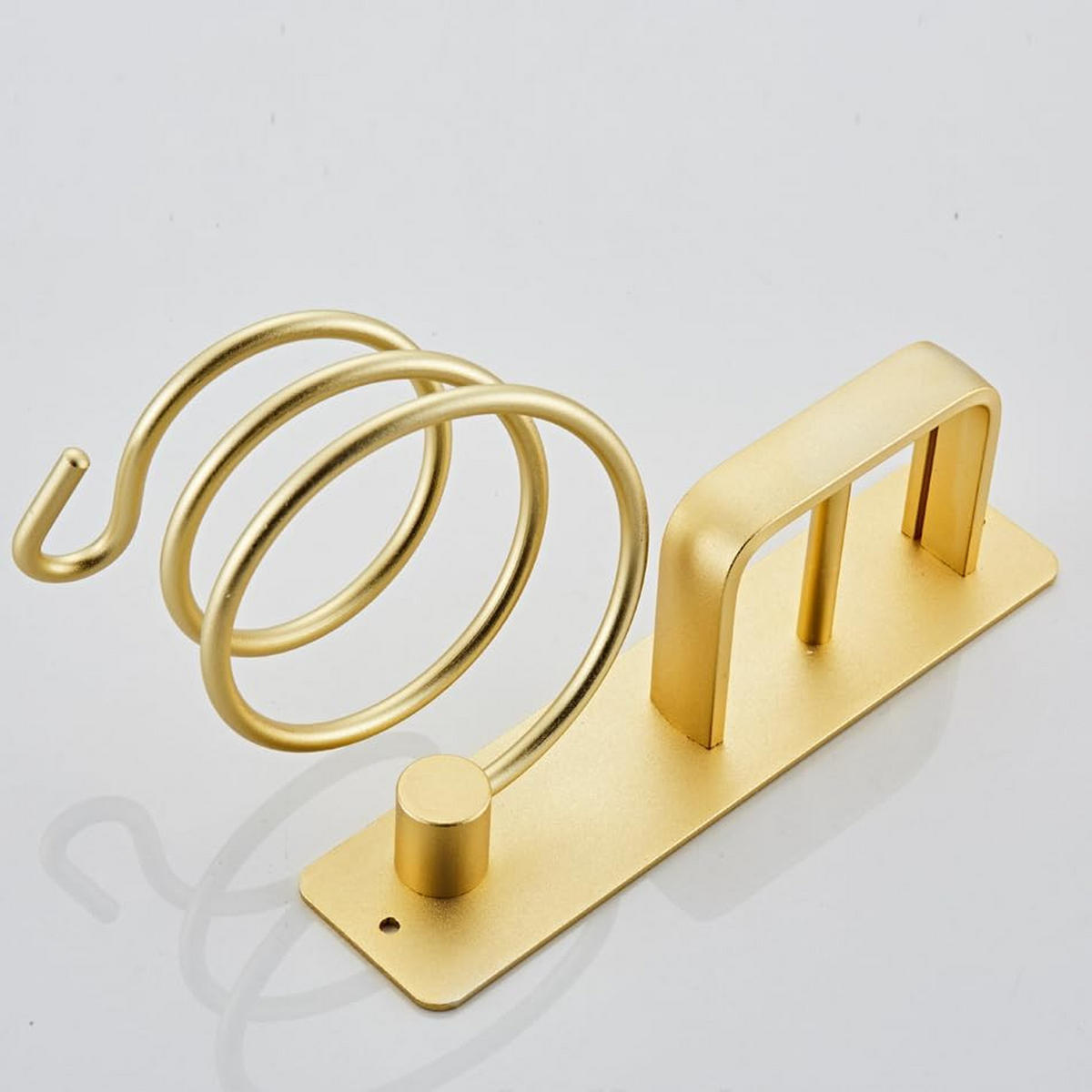 HAARTROCKNERHALTER – Gold – Aluminium - Platinfarben, Metall (21/13/11cm)