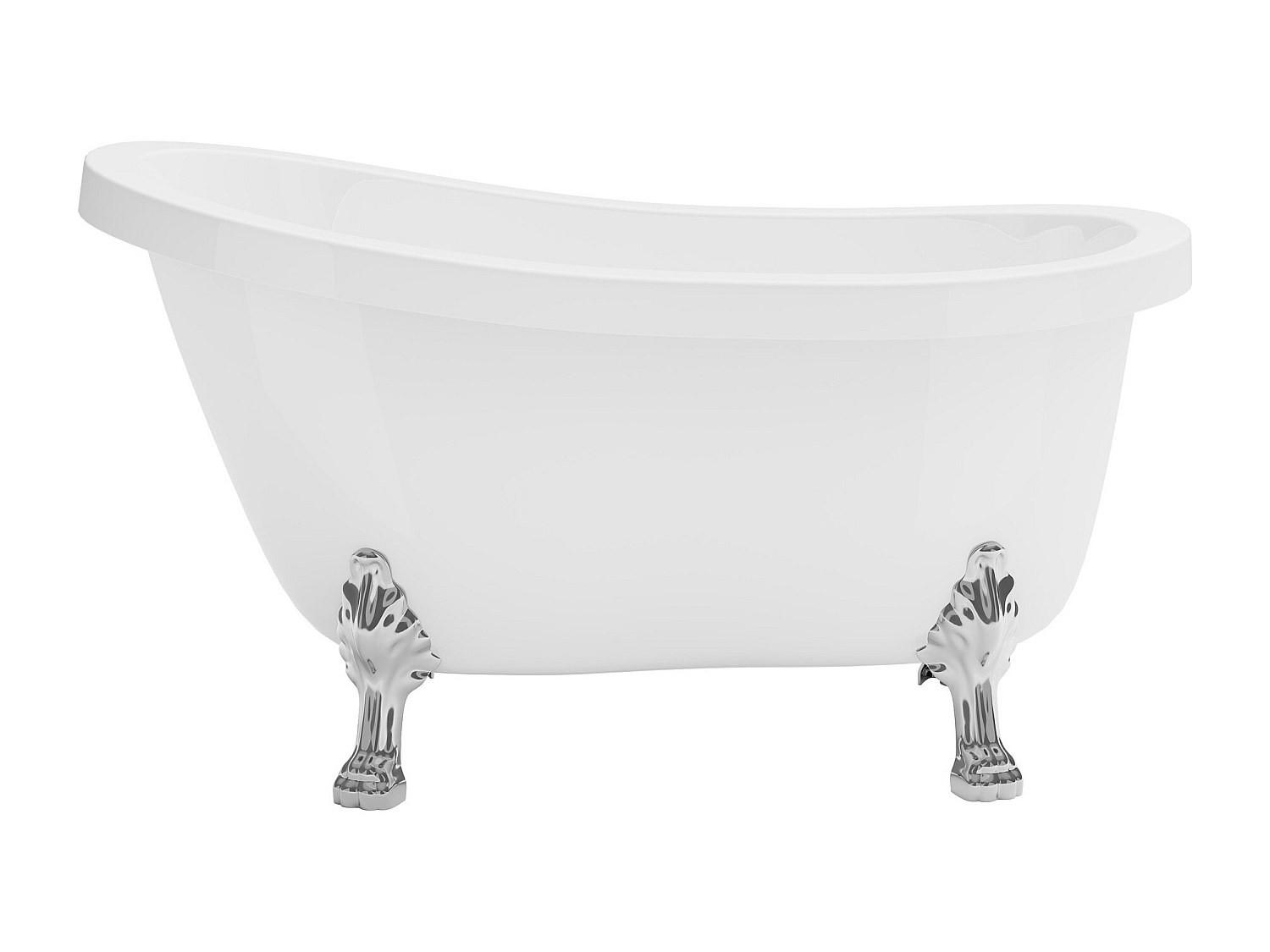 FREISTEHENDE Badewanne mit Füßen - 1 Person - Acryl - Weiß - Weiß, Kunststoff (145/77/74cm) - Vente-Unique