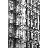 FOTOTAPETE Feuerleiter 186 x 279 cm - Schwarz, Papier (186/279cm) - ESTAhome