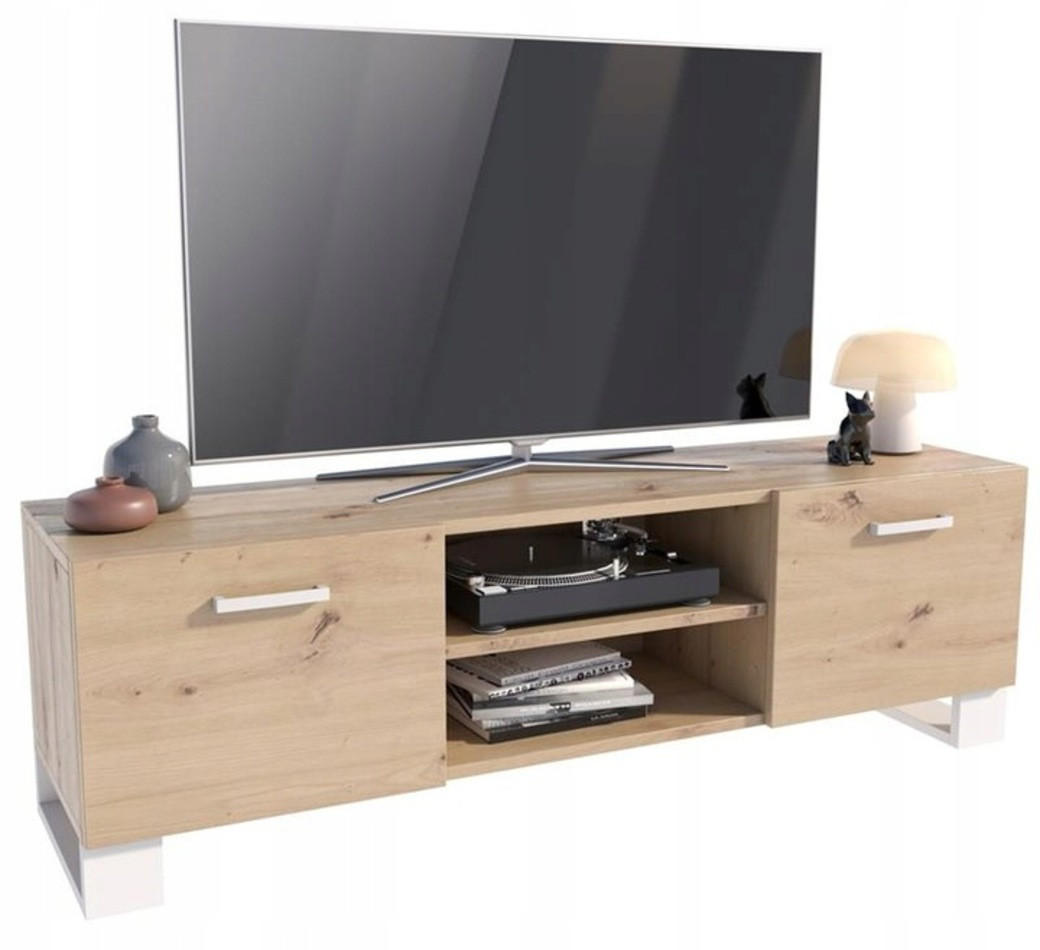 FERNSEHKOMMODE KLARA BIS Artisan Eiche-Weiß 150/40/46,6 cm - Multicolor, Holzwerkstoff (150/46.6/40cm) - Matkam Möbel