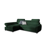 ECKSOFA Schlafsofa Anton Xs In Esito - Dunkelgrün, Holzwerkstoff/Textil (260/170cm) - Fun Möbel