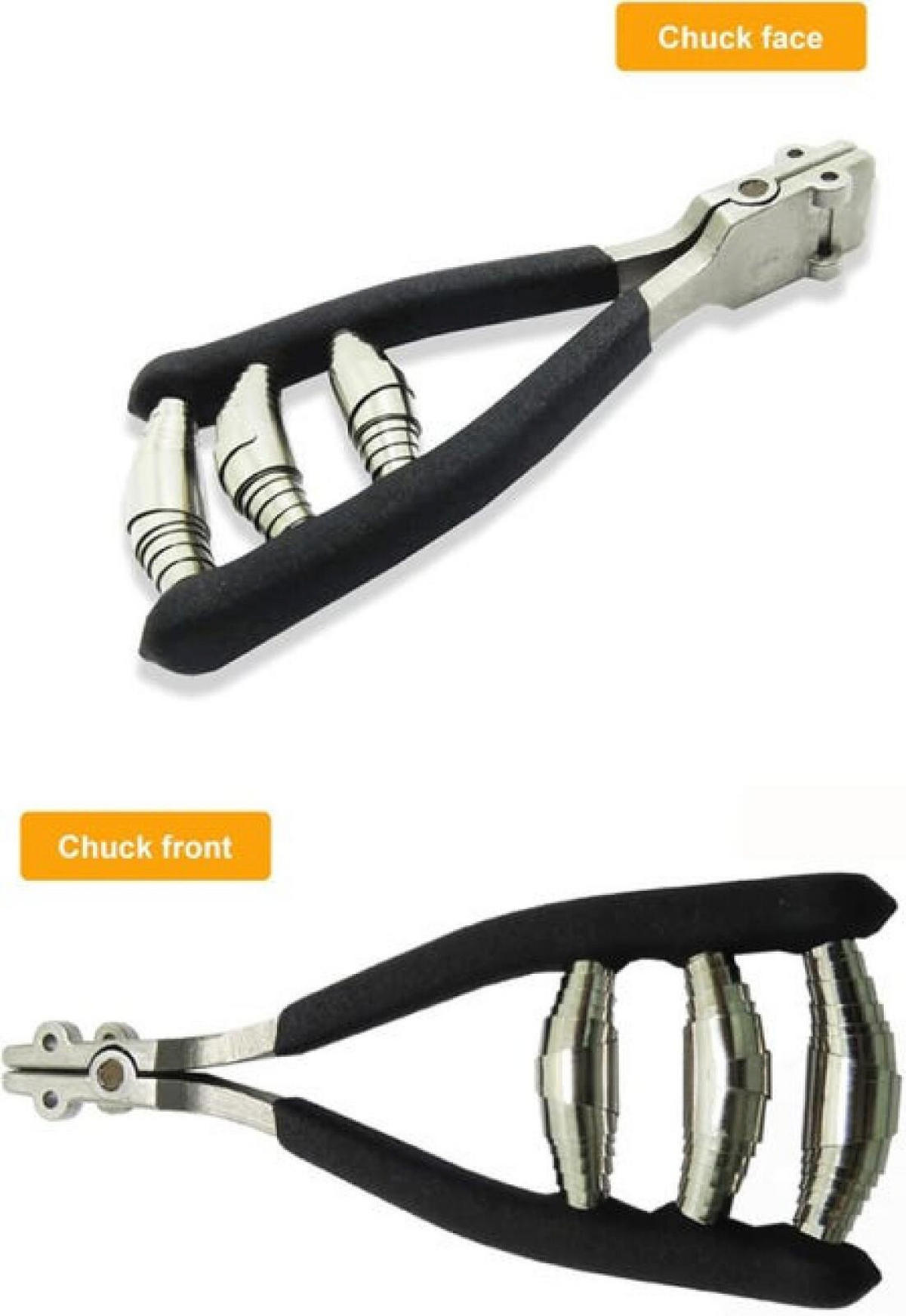 ZANGE – Für das Besaiten von Tennis- und Badmintonschlägern – Schwarz - Schwarz, Metall (8.5/4.5/2cm) - DCA