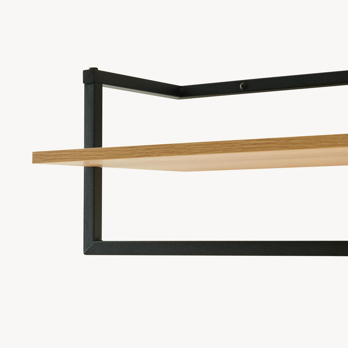 WANDGARDEROBE Evje - Eichefarben/Schwarz, Holzwerkstoff/Metall (30/20/80cm) - [en.casa]