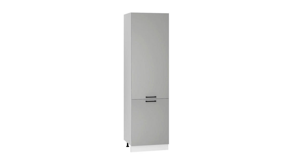 KÜHLUMBAUSCHRANK D60LO/2133 P/L – Morvex – Elegantes Design – Weiß / Matt - Weiß, Holzwerkstoff/Metall (60/213.3/56cm) - ROYAL24_MARKT