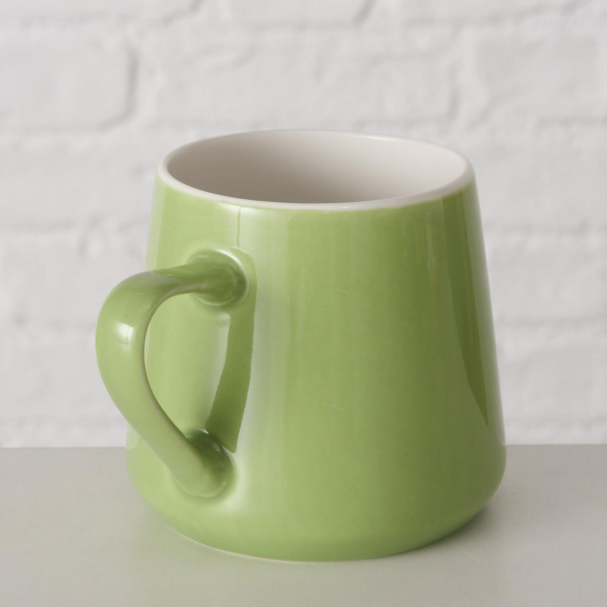 BECHER Sublim 360 ml 10/10/9 cm - Grün, Keramik (10/9/10cm) - Boltze Home