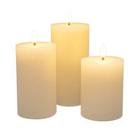 LED-KERZEN Ø 7,5 cm 3er-Set - Beige, Kunststoff (7.5/7.5/15cm) - Home Styling Collection