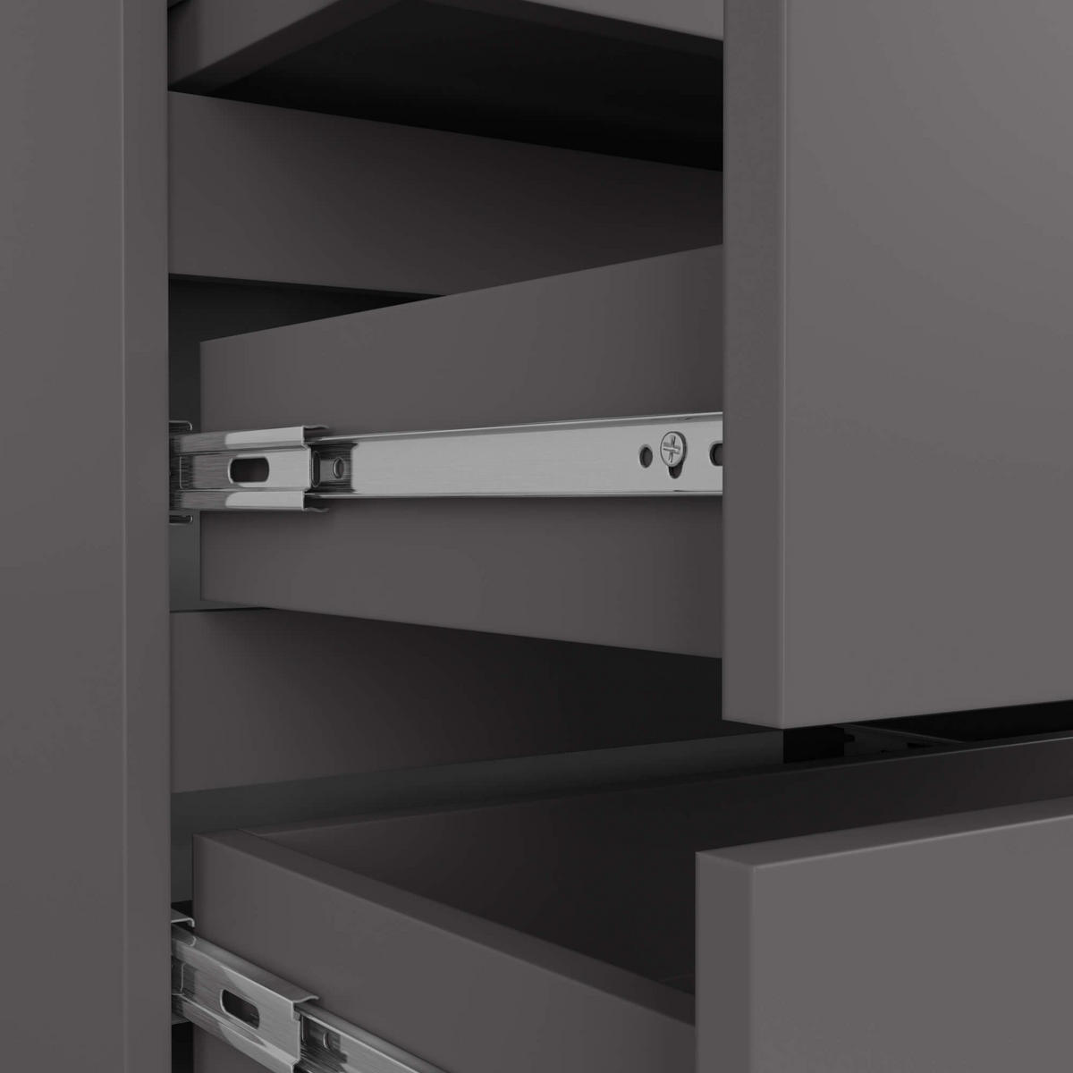 NACHTSCHRANK CL33, Grau, 60x35x57 cm - Grau, Holz (60/57/35cm) - Milordbikes