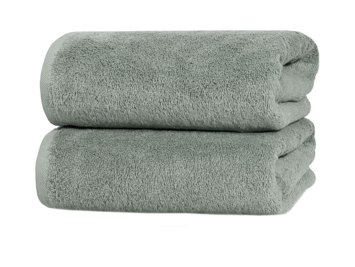 BADETUCH, 2er-Set, 100x150 cm, 100% Baumwolle, Grau - Hellgrau, Textil (100/150cm) - Zollner