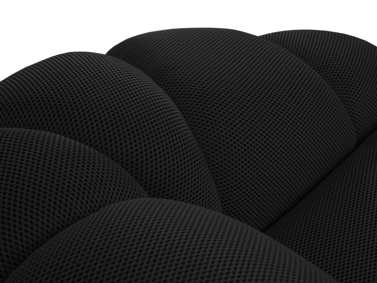 SOFA Diana aus 3D-Stoff schwarz 3 Sitzplätze - Schwarz, Textil (114/72/234cm) - Micadoni