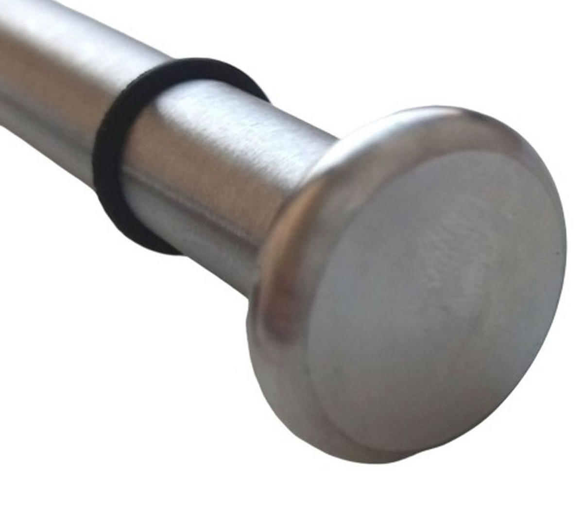 REGALBODENHALTER 25,5cm Edelstahl Ø 12mm massiv gebürstet für Glas- & Holzböden - Edelstahlfarben, Metall (1.2/1.2/25.5cm) - Livingpoint24