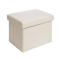 SITZHOCKER 41/31/31 cm, Beige - Beige, Kunststoff (31/31/41cm) - Blumtal
